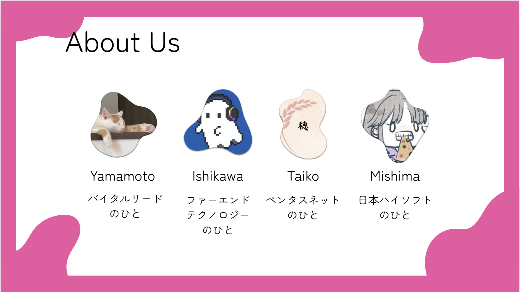 オーガナイザーの4名の紹介